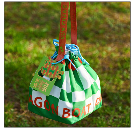 2025 Dragon Boat Festival Canvas Gift Bag for Zongzi Packaging
