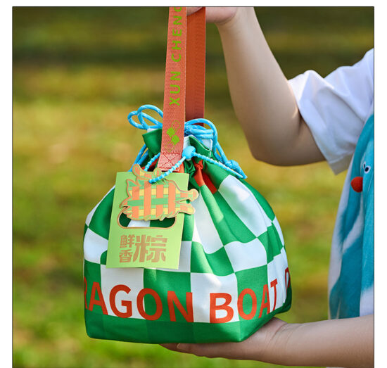 2025 Dragon Boat Festival Canvas Gift Bag for Zongzi Packaging