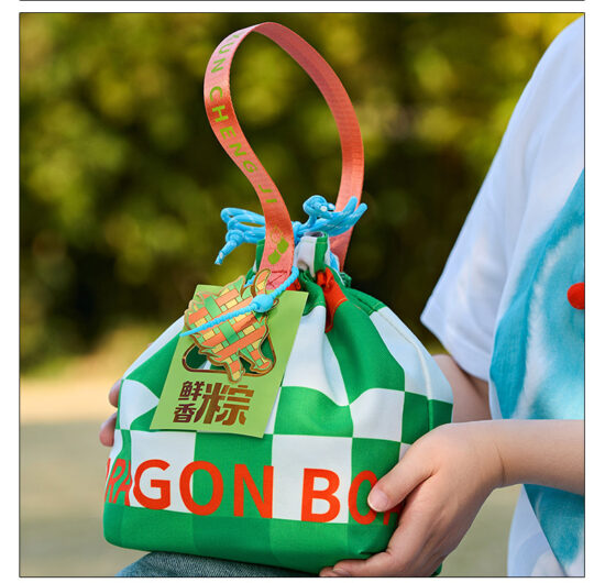 2025 Dragon Boat Festival Canvas Gift Bag for Zongzi Packaging