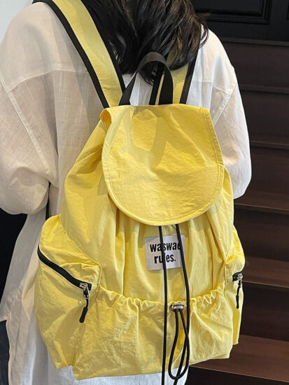 2025 lightweight nylon drawstring backpack for women and students