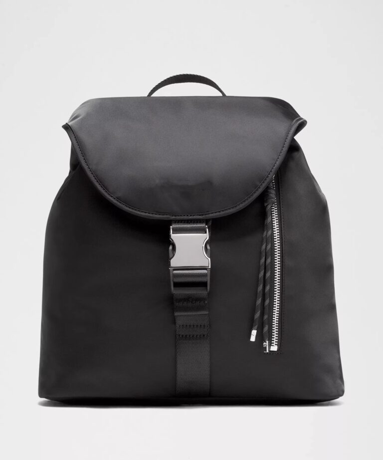 2025 utility drawstring backpack with flap cover for travel and hiking