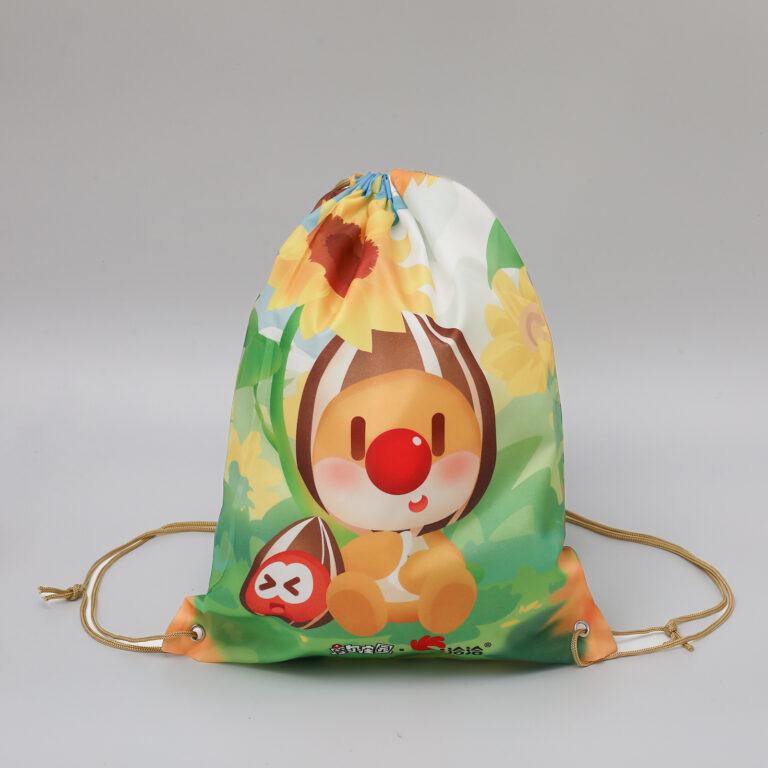 Custom 210D Nylon Sports Drawstring Backpack Bag