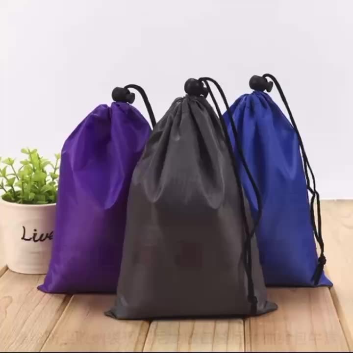 Waterproof 210D Oxford polyester drawstring bag for outdoor storage and jump rope