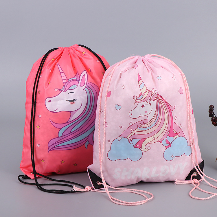: Custom Printed Polyester Drawstring Backpack Bag