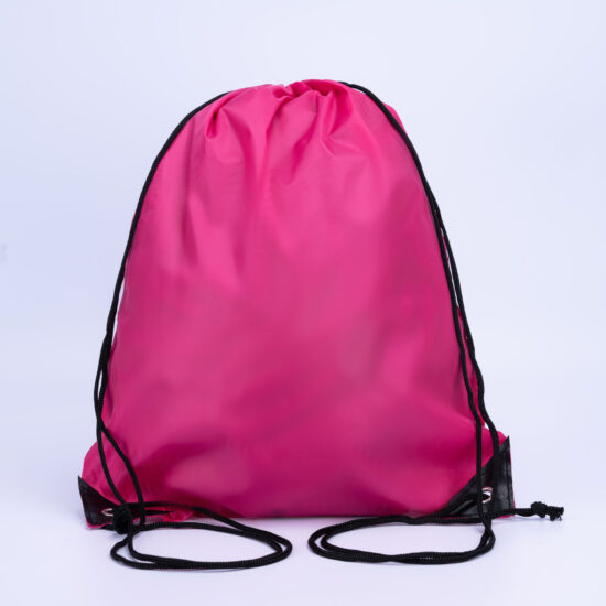  210D polyester drawstring sports bag for marathons with customizable logo