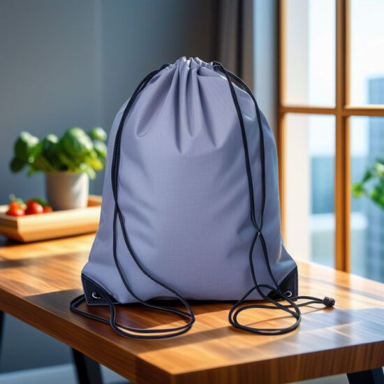  210D polyester drawstring sports bag for marathons with customizable logo