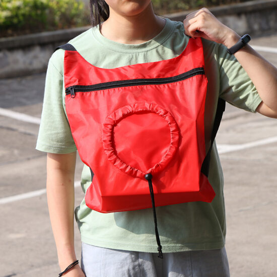 210T Polyester Waterproof Drawstring Backpack Bag
