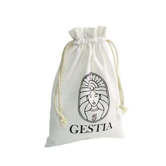 Small 8oz Cotton Drawstring Bag for Cosmetics or Gifts