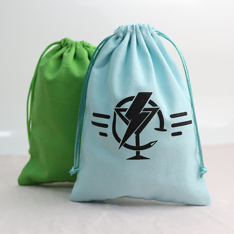 Small 8oz Cotton Drawstring Bag for Cosmetics or Gifts
