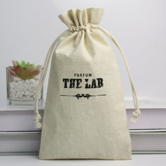 Small 8oz Cotton Drawstring Bag for Cosmetics or Gifts