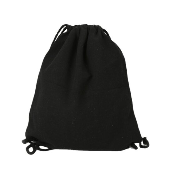 Blank cotton drawstring backpack bag ready for custom logo printing