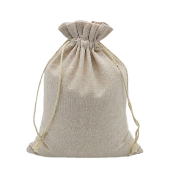  Blank Linen Cotton Drawstring Storage Bag