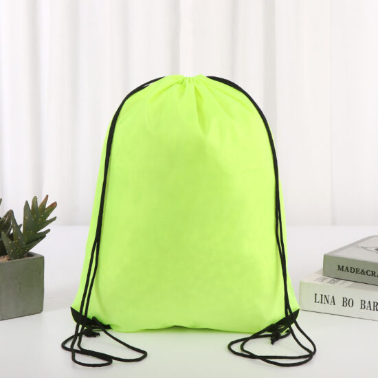 Blank polyester drawstring bags for sports, events, and promotions

