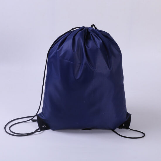 Colorful blank polyester drawstring backpack for marathon and sports events