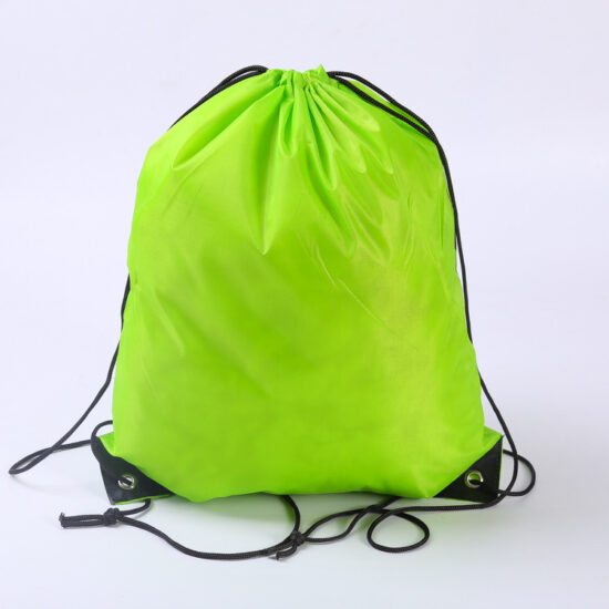 Colorful blank polyester drawstring backpack for marathon and sports events