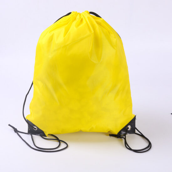 Colorful blank polyester drawstring backpack for marathon and sports events