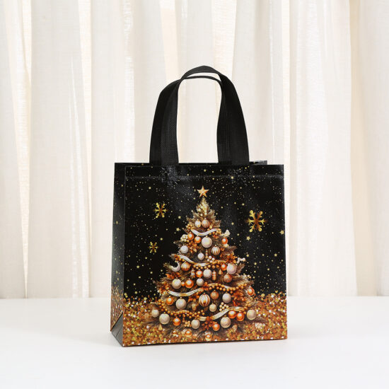 Christmas Cartoon Non-Woven Waterproof Gift Bag with Handle