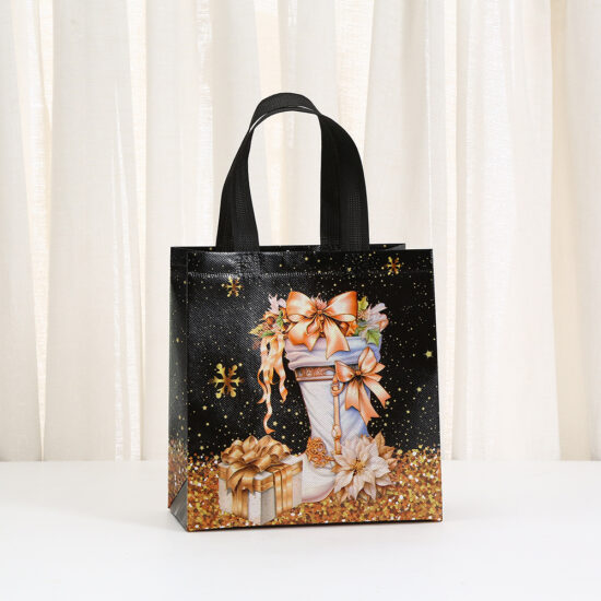 Christmas Cartoon Non-Woven Waterproof Gift Bag with Handle