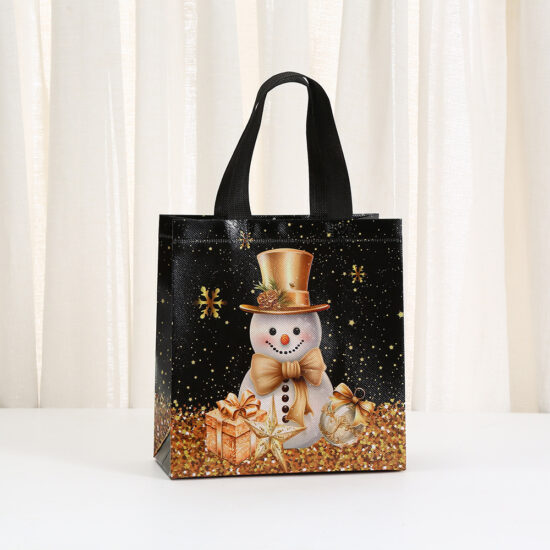 Christmas Cartoon Non-Woven Waterproof Gift Bag with Handle