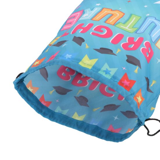 Colorful Printed Polyester Sports Drawstring Bag