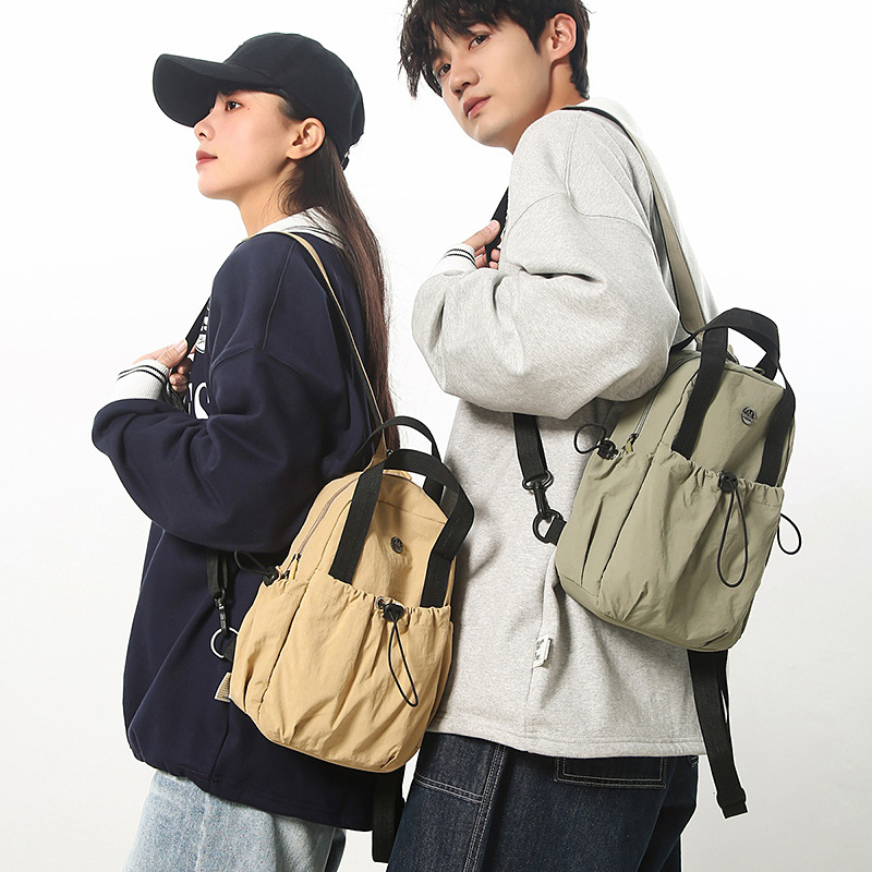 Unisex waterproof multifunctional drawstring backpack and crossbody bag
