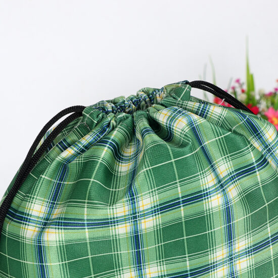 Cotton canvas drawstring backpack with custom logo option