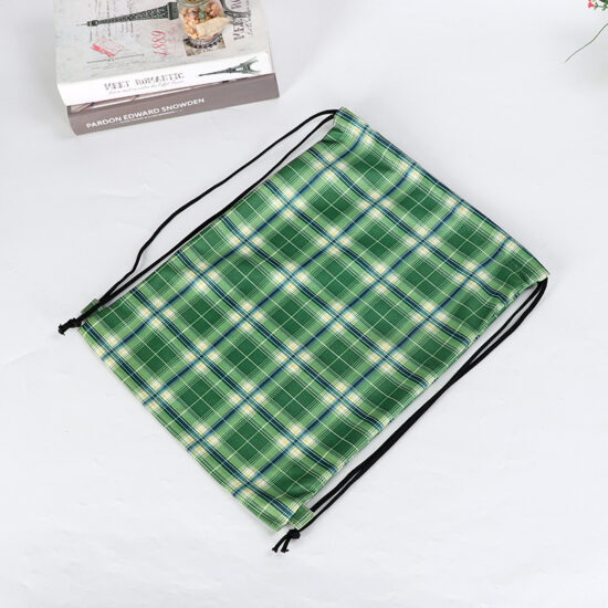 Cotton canvas drawstring backpack with custom logo option
