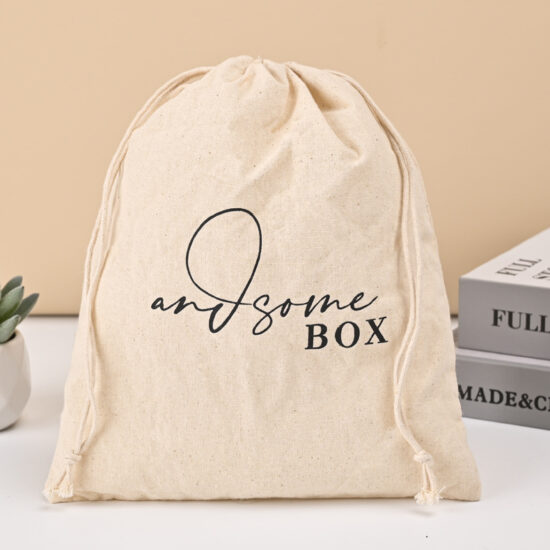  Custom Printed Canvas Drawstring Gift Bag
