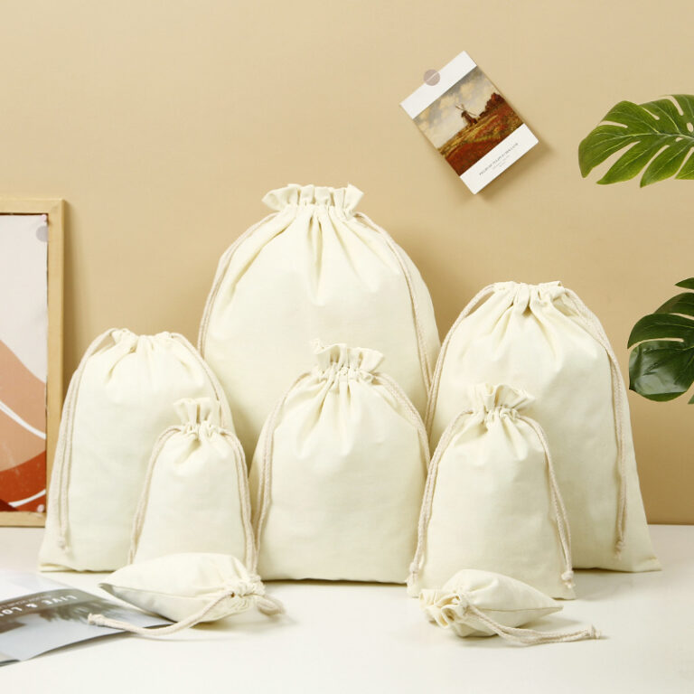 Custom Canvas Drawstring Bag for Students and Educational Use
