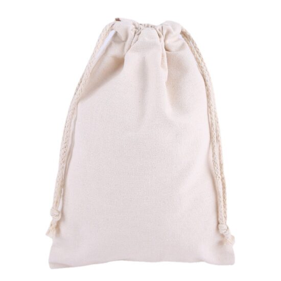 Blank Canvas Drawstring Bag for Storage or Logo Printing