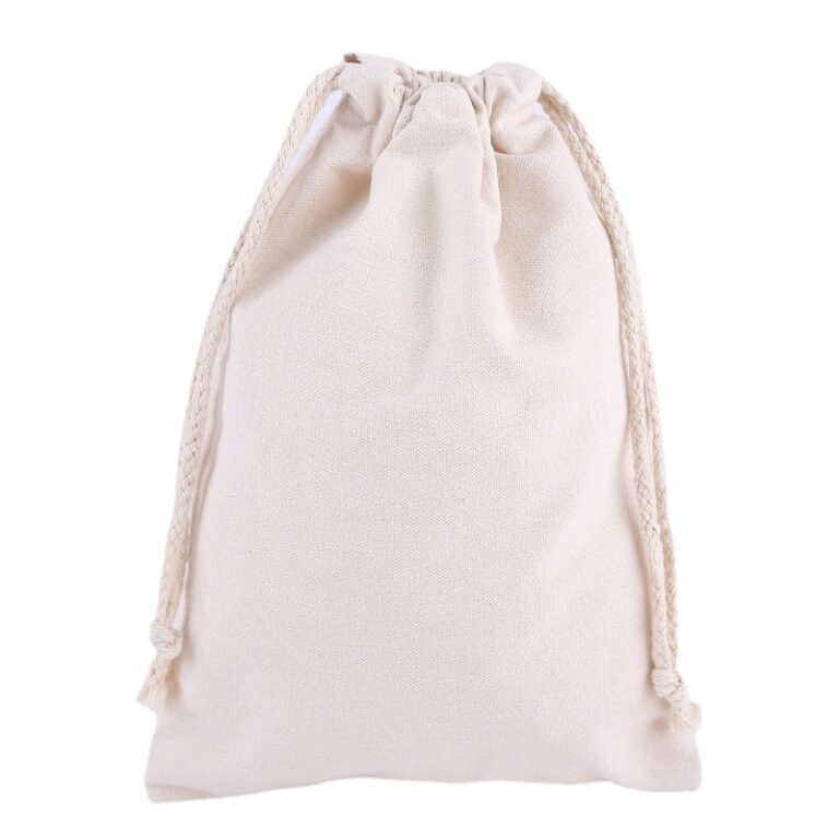 Blank Canvas Drawstring Bag for Storage or Logo Printing