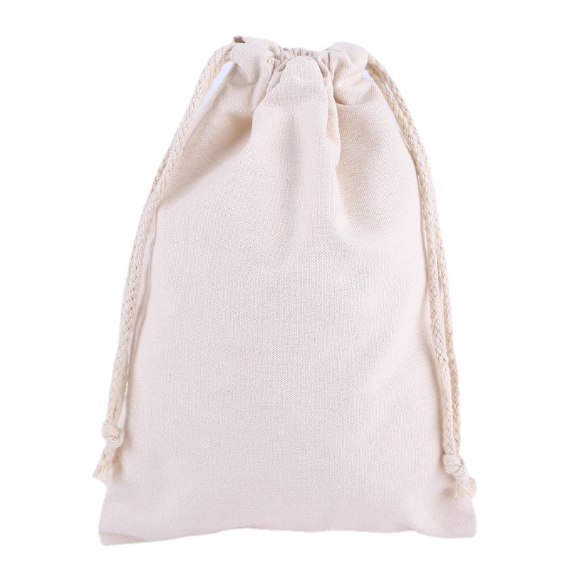 Blank Canvas Drawstring Bag for Storage or Logo Printing