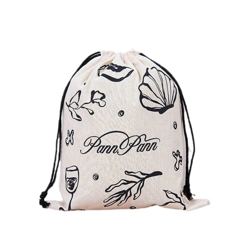 Custom Canvas Drawstring Tote Bag with Handle