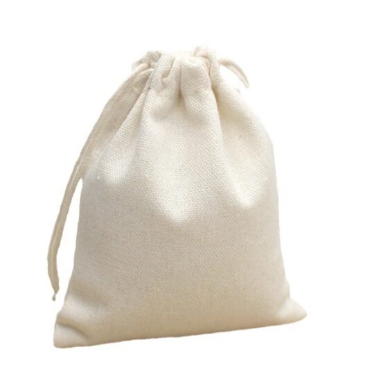 Custom Printed Canvas Drawstring Pouch for Rice and Gifts