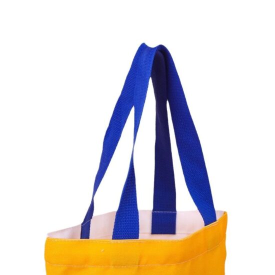 Custom canvas tote bag with shoulder straps for shopping and promotion