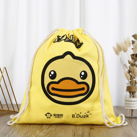 Custom Canvas Cotton Drawstring Bag for Jewelry and Storage