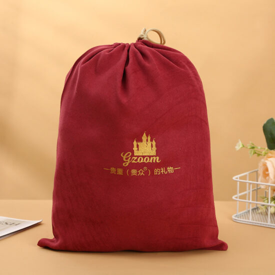 Custom Logo Cotton Drawstring Pouch for Jewelry Storage
