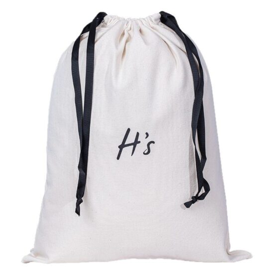 Custom Logo Cotton Drawstring Pouch for Jewelry Storage