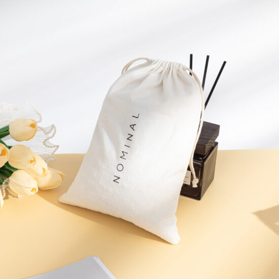 Small Custom Cotton Linen Drawstring Pouch