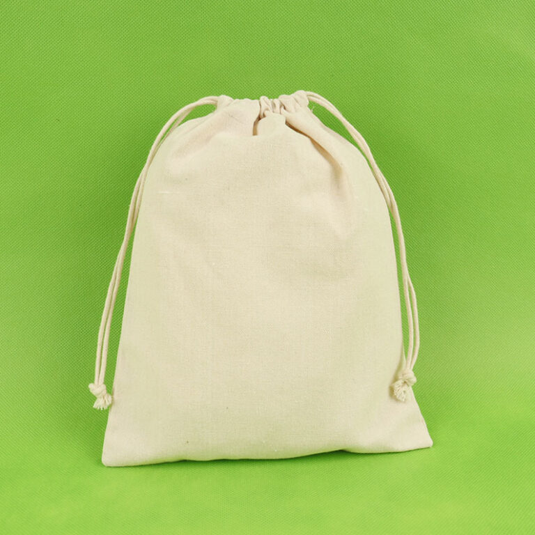 Custom Drawstring Canvas Bags – Logo Printed Cotton Dust & Storage Pouches