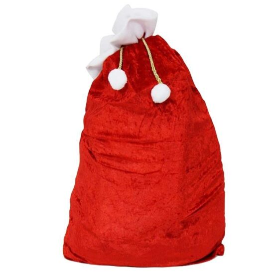 Large velvet Santa drawstring gift bag 70x100cm for Christma