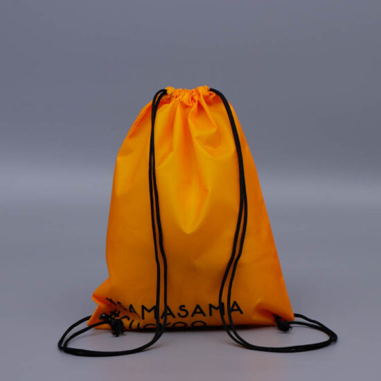 Custom polyester drawstring bag for marathons, basketball, or promotional use