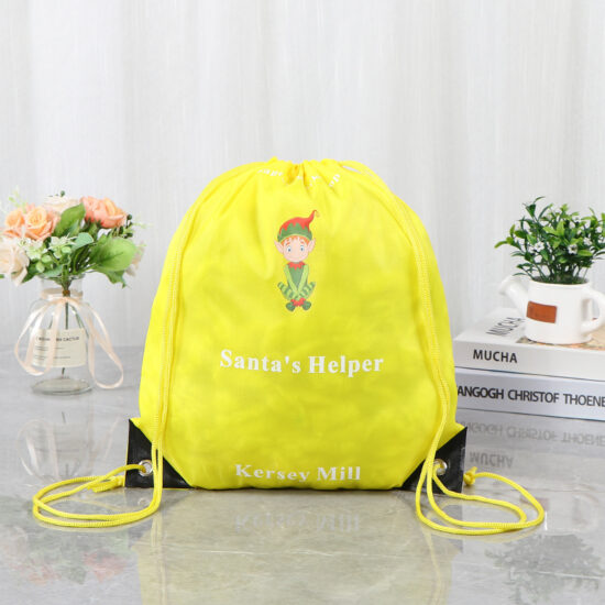  Custom non-woven double drawstring bag for shoes and apparel packaging