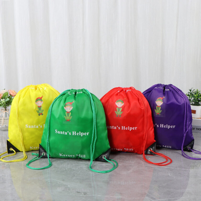 Custom non-woven double drawstring bag for shoes and apparel packaging