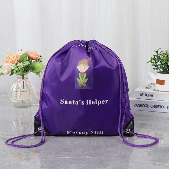  Custom non-woven double drawstring bag for shoes and apparel packaging