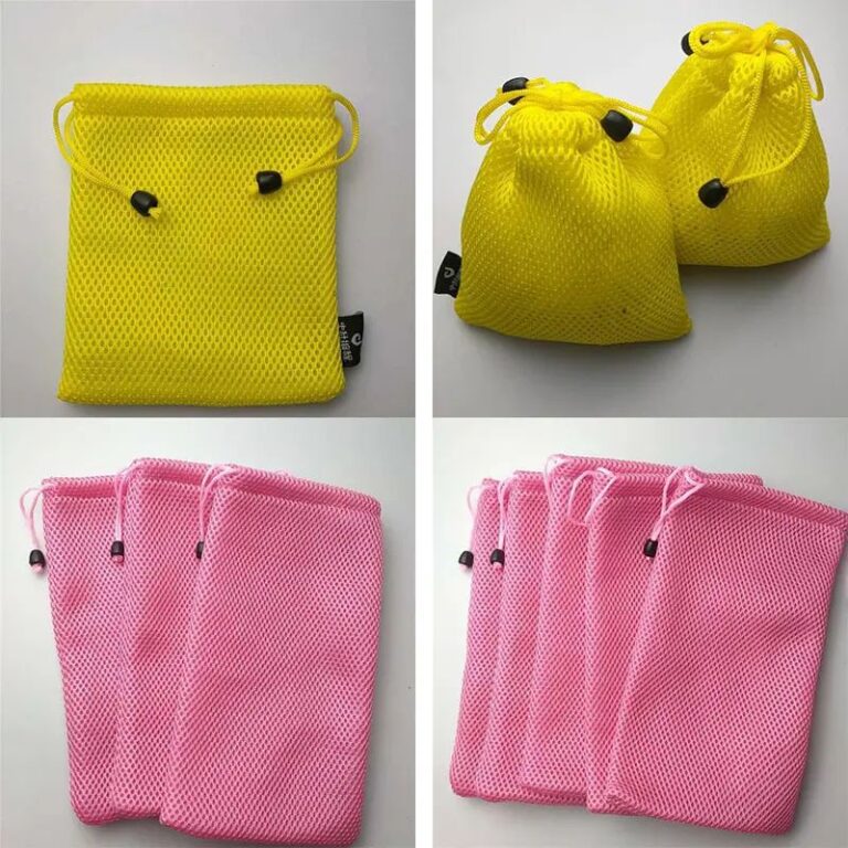 Custom sandwich mesh drawstring bag for power bank storage