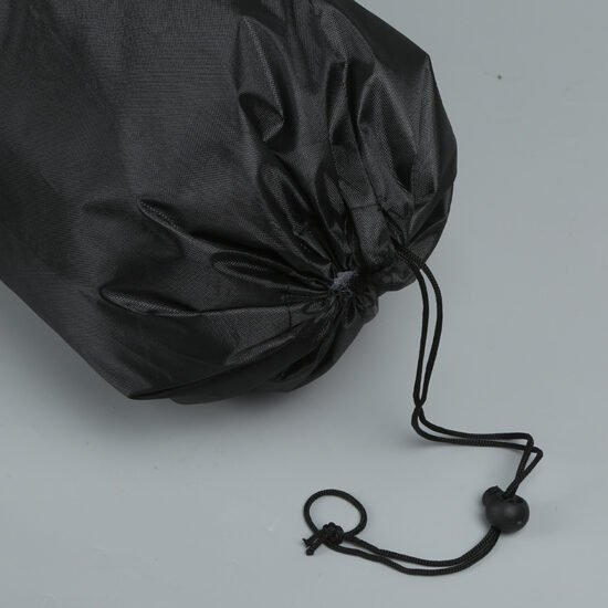 Custom printed solid color polyester drawstring bag for packaging and storage