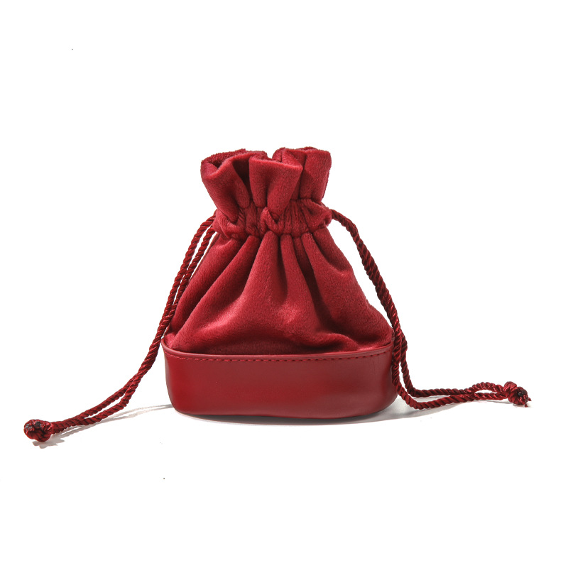 Custom Velvet Suede Drawstring Bags for Cosmetics and Jewelry
