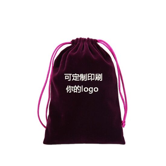 Velvet drawstring pouch for jewelry, phone, and collectible storage

