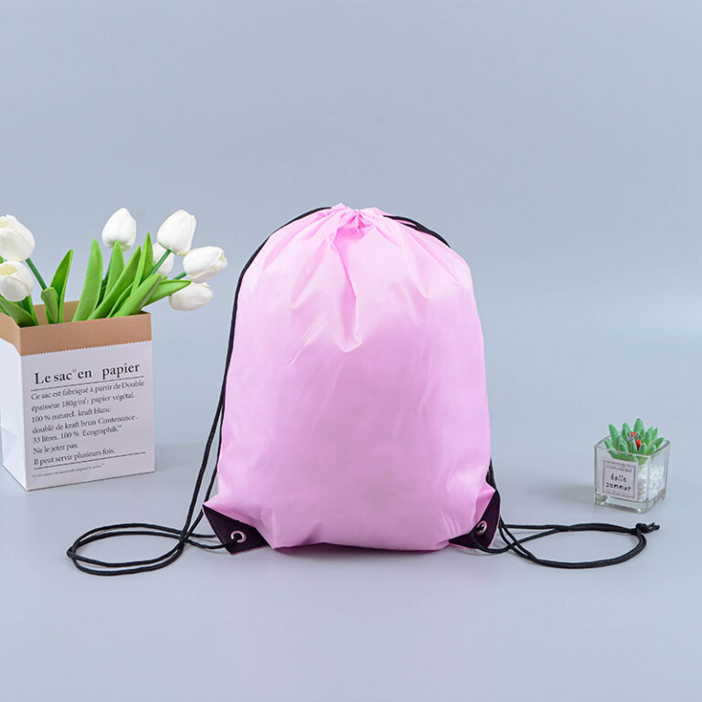 Custom colorful waterproof Oxford drawstring backpack for gym and travel